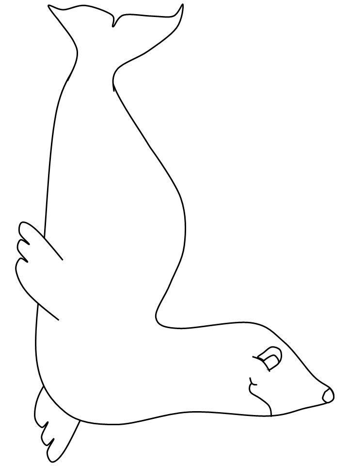 Plansa de colorat cu Foca 11 3